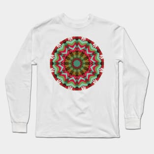 Retro Fall Mandala Pattern Long Sleeve T-Shirt